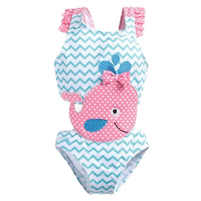 Cute Toddler Kids Infant Baby Girls Boys Bikini 3D Cartoon 1 Piece Swimsuit Sleeveless Bathing (Light Blue, 2-3 Years)