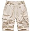 Msmsse Women's Knee Length Bermuda Shorts Drawstring Cotton Hiking Pockets Summer Casual Cargo Shorts Beige M view 1