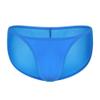 JEsilunmaMY Mens Mesh Sheer Casual Bikini Briefs Low Rise Breathable Pouch Underwear Solid Color Lightweight Thin Underpants (Blue-1PC,Small) view 1