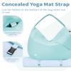 Ceneda Large Gym Bag for Women Sports Duffel Bag with Hidden Yoga Mat Holder & Shoe Compartment Workout Dance Tote Bag with Wet Pocket Overnight Weekender Bag for Travel Yoga (Mint Green) view 4