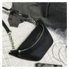 REFKIT Fashion Leather Fanny Pack Chest Bag Phone Purse with Metal Chain for Women (Color : Black) view 4