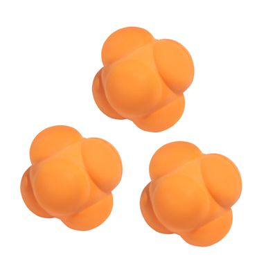 GSE Games & Sports Expert 3 Pack Orange Sports Reaction Balls, Reactivity Ball for Field Training, Agility Trainer for Baseball, Rubber Bounce Balls for Hand-Eye Coordination & Speed Reflex Training