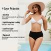 Leoparts Period Swimwear Leakproof Bikini Bottoms Black High Waisted Coverage Swimsuit Bottom for Girls Teens Women view 4