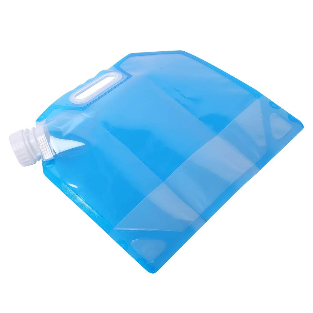 BORDSTRACT Foldable Survival Water Bag, 3L/0.8 Gallon Portable Outdoor Foldable Water Storage Bag for Emergency Outdoor Adventure Backpacking, Picnic, Camping, BBQ, Earthquake, Boys Potty Bag