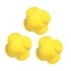 GSE Games & Sports Expert 3 Pack Yellow Sports Reaction Balls, Reactivity Ball for Field Training, Agility Trainer for Baseball, Rubber Bounce Balls for Hand-Eye Coordination & Speed Reflex Training view 1
