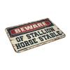 Farmhouse Bathroom Mats Beware of Stallion Horse Stable Rug Welcome Sign for Front Door Indie Room Decor (Size : 40X60CM) view 2
