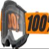100% Strata 2 Moto/MTB Goggle - Neon Orange; Clear view 1