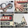 Dsoluuing Outdoor Winter Rug Beware of Bruno Jura Hound Doormat Man Cave Decor Bathroom Runner Rug (Size : 65X90CM) view 3