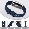 4 PACK Sport Bands Compatible with Fitbit Luxe Bands for Women Men, Soft Silicone Replacement Sport Straps Wristbands for Fitbit Luxe Fitness and Wellness Tracker (Black/Starlight/Abyss Blue/Avocado view 3