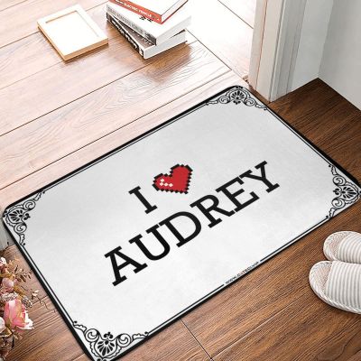 Abipuir Summer Front Door Mat I Love Audrey Doormat Home Entrance Decor Outdoor Fall Decor (Color : Colour, Size : 50X80CM)