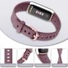4 PACK Sport Bands Compatible with Fitbit Luxe Bands for Women Men, Soft Replacement Straps Wristbands for Fitbit Luxe Fitness and Wellness Tracker (Smoke Violet/Light Pink/Starlight/Black,Small) view 3