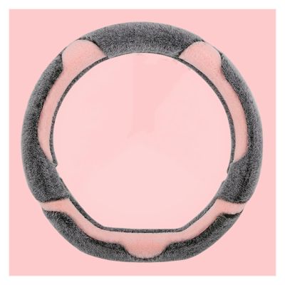 FUERU Car Steering Wheel Cover Set Car Steering Wheel Cover D Type Winter Plush Touch Comfortable Exquisite Car Interior (Color : 1#)