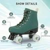 SilverTree Roller Skates for Women and Men PU Leather High-top Adult Roller Derby Skates Wheels Light Up Roller Skates Four-Wheel Shiny Roller Skates for Girls Boys Unisex view 3