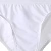 JEsilunmaMY Men's Ice Silk Low Rise Briefs Sexy Transparent Breathable Bikini Brief Solid Color See Through Skinny Underwear (White-5PC,3X-Large) view 3