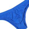 JEsilunmaMY Men's Low Rise Bulge Pouch Briefs Ice Silk Breathable Sexy Bikini Underwear Solid Color Stretch Underpants Brief (Blue-3PC,Large) view 2