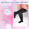 Hillban Wide Calf Plus Size Zip Compression Socks,Large-large,Black view 3