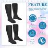 Hillban Wide Calf Plus Size Zip Compression Socks,Large-large,Black view 4
