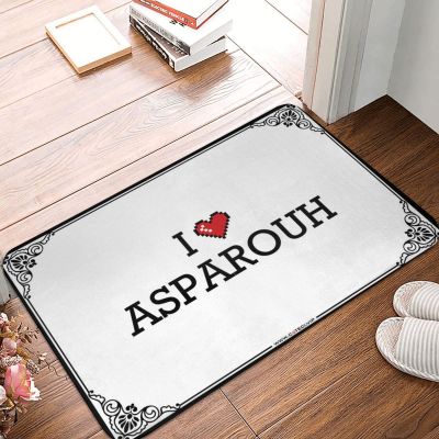 Abipuir Outdoor Rug Doormat I Love Asparouh Doormat Kitchen Rug Set Bathroom Mat Set (Color : Colour, Size : 65X90CM)