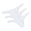 JEsilunmaMY Men's Low Rise Bulge Pouch Briefs Ice Silk Breathable Sexy Bikini Underwear Solid Color Stretch Underpants Brief (White-3PC,XX-Large) view 1