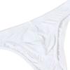 JEsilunmaMY Men's Low Rise Bulge Pouch Briefs Ice Silk Breathable Sexy Bikini Underwear Solid Color Stretch Underpants Brief (White-3PC,XX-Large) view 2