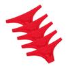 JEsilunmaMY Men's Low Rise Bulge Pouch Briefs Ice Silk Breathable Sexy Bikini Underwear Solid Color Stretch Underpants Brief (Red-5PC,Medium) view 1