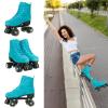 SilverTree Roller Skates for Women and Men PU Leather High-top Adult Roller Derby Skates Wheels Light Up Roller Skates Four-Wheel Shiny Roller Skates for Girls Boys Unisex view 2