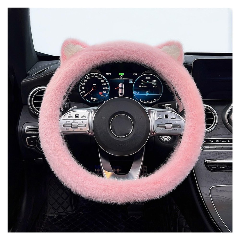 FUERU Car Steering Wheel Cover Set Universal Car Steering Wheel Cover Winter Plush Sweat-Absorbing Breathable Car Interior (Color : 1#)