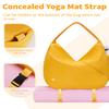 Ceneda Large Gym Bag for Women Sports Duffel Bag with Hidden Yoga Mat Holder & Shoe Compartment Workout Dance Tote Bag with Wet Pocket Overnight Weekender Bag for Travel Yoga (Orange)(Patent Pending) view 4