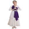YOOJOO Child Asymmetrical Praise Dance Tunic for Girls Color Block Praise Liturgical Lyrical Dance Dress Purple 12 Years view 3