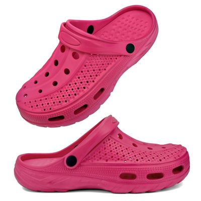 INMINPIN Women and Men Orthopedic Clogs Arch Support Garden Shoes Sandals Slippers with Plantar Fasciitis Feet Insoles,Rose,8-9 Women/6-7 Men