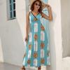 Milk and Cookies Women's Dresses Sleeveless V-Neck Maxi Long Dress Casual Loose Beach Dress Sundress XL view 4