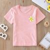 Toddler Kids Girls On My Moms Last Nerve Short Sleeve Letter Print T Shirt Mama's Mini Funny Girls Tee (Pink, 5-6 Years) view 2