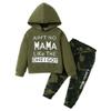 DISAUR Toddler Outfits for Boys Toddler Sweatshirt Green Camouflage Sweater and Pants 3t Boy Clothes Suits Sports 2t 3t 2-3t view 1