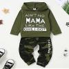 DISAUR Toddler Outfits for Boys Toddler Sweatshirt Green Camouflage Sweater and Pants 3t Boy Clothes Suits Sports 2t 3t 2-3t view 4
