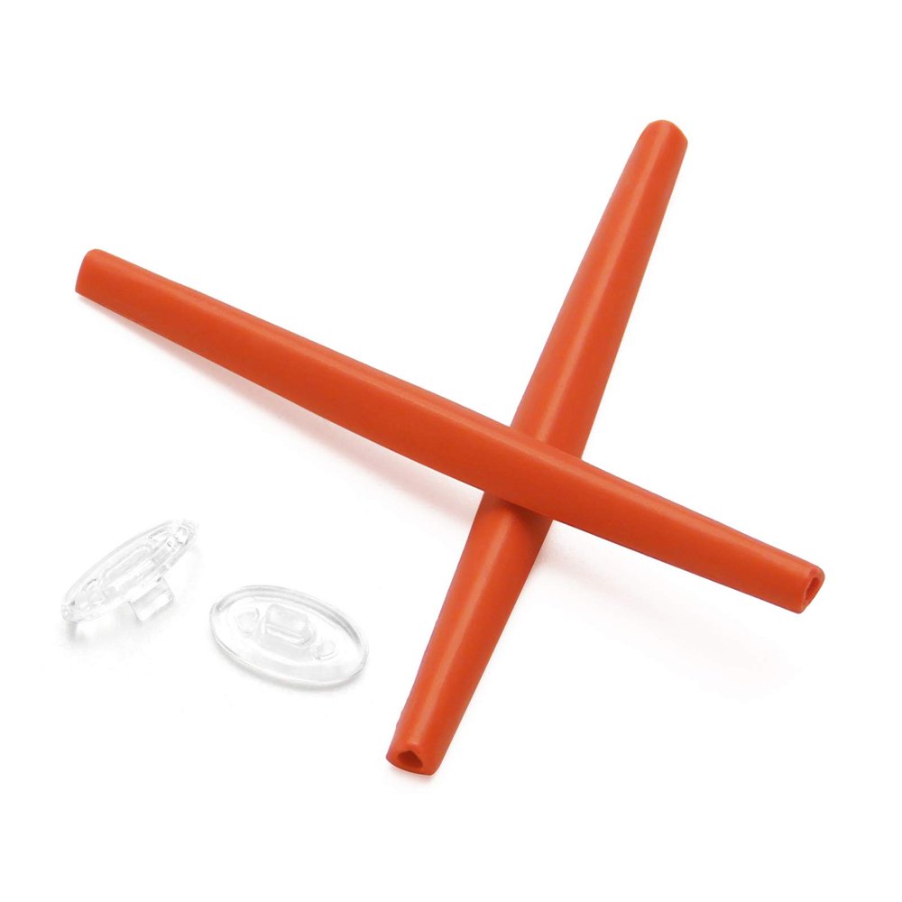 ToughAsNails Orange Replacement Rubber Kits Ear Socks and Clear Nose Pads for Oakley A Wire/C Wire 1.0 Sunglasses