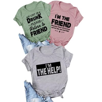 If Lost or Drunk Please Return to Friend Tee Shirt Women Funny Drunk Tee Women's Printed T-Shirt Gift for Best Friend