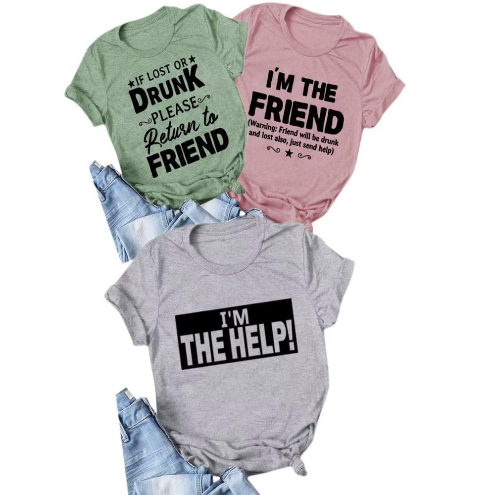 If Lost or Drunk Please Return to Friend Tee Shirt Women Funny Drunk Tee Women's Printed T-Shirt Gift for Best Friend