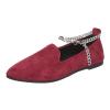 Ladies Summer Fashion Casual Solid Color Light Mouth Single Shoes Breathable Large Size Going Out Retro Shoe High Top (Red, 9) view 1