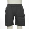 FEESHOW Kids Boys Girls Cotton Pull On Cargo Shorts with Pockets Athletic Sports Casual Dolphin Shorts Activewear Black D 9-10 Years view 2