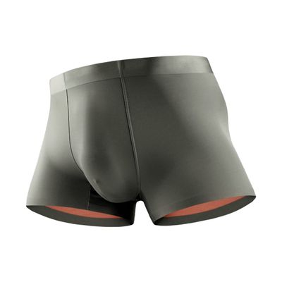 Mens Underwear Comfort Boxer Briefs Stretch Sexy Seamless Underwear Breathable And Soft Trunks 3 Or 5 Pack (Grey-1PC,3XL)