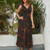 Volcano Women's Dresses Sleeveless V-Neck Maxi Long Dress Casual Loose Beach Dress Sundress XL view 3