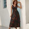 Volcano Women's Dresses Sleeveless V-Neck Maxi Long Dress Casual Loose Beach Dress Sundress XL view 4