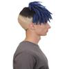 HPO Adult Mens American Rapper Dark Blue Dreadlock Updo Wig, Non-flammable Synthetic Fiber Wig view 4