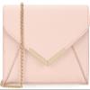 DEXMAY Women Envelope Clutch Faux Saffiano Leather Evening Handbag Foldover Clutch Bag Formal Dressy Purse Pale Pink view 2