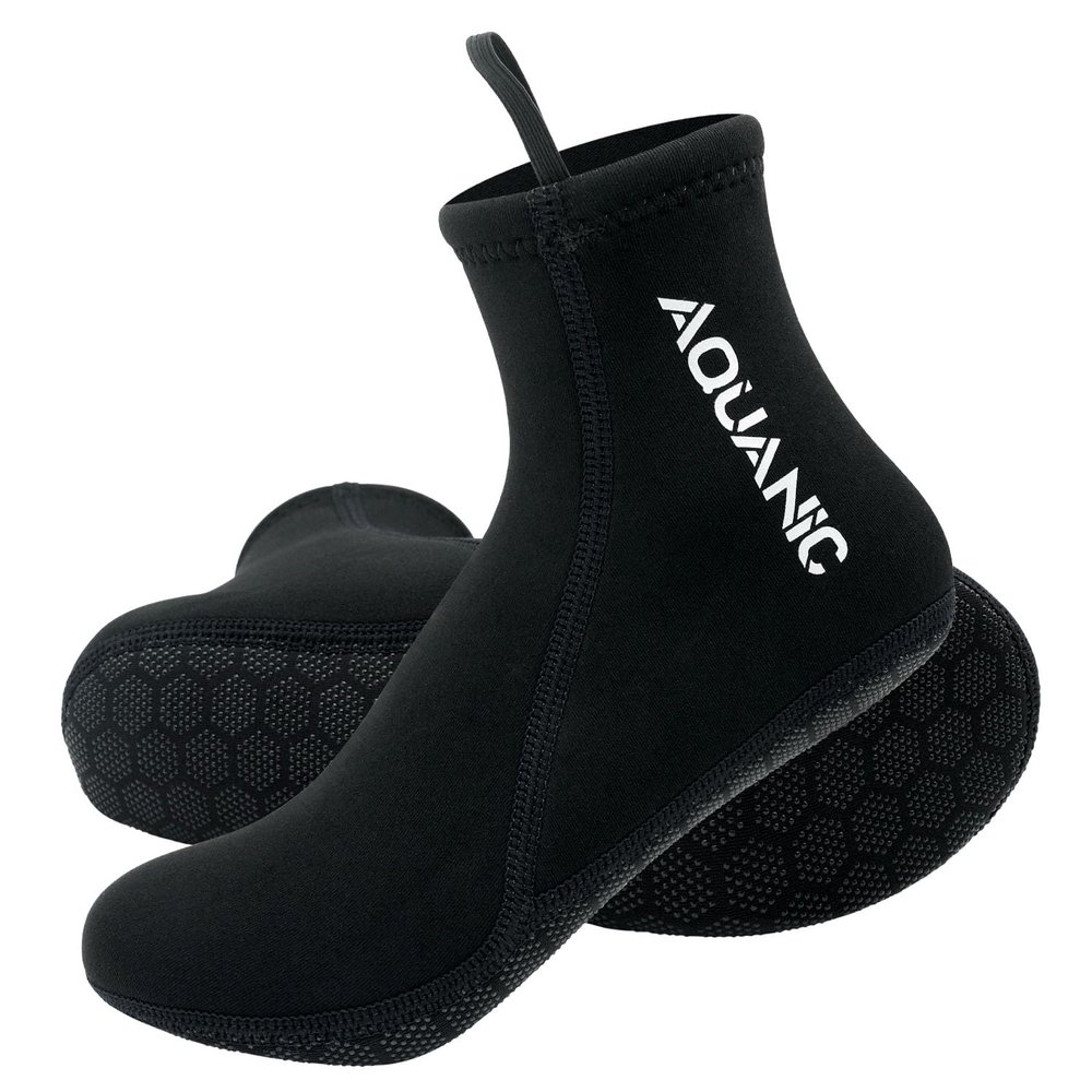 nitescuba Diving Socks,2.5mm Neoprene Wetsuit Beach Volleyball Fin Water Socks for Snorkeling Surfing Swimming,Mid-Black,M