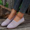 Ladies Summer Solid Colour Shallow Mouth Hollow Breathable Flat Bottom Comfortable Large Casual Shoes for Toddler Girls (Purple, 9) view 4