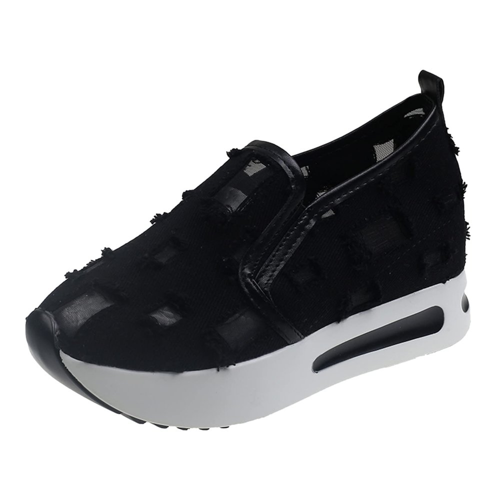 Ladies Summer Fashion Thin Lazy Breathable Thick Bottoming Hollowed Out Comfortable Outdoor Travel Foot Mans Dress Shoes (Black, 6.5)