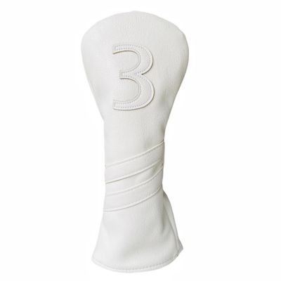 1pc Golf Club Head Cover Or 3pcs Golf Club Covers for Driver 3 Wood and Hybrids - White Golf Driver Headcover Fairway Wood Head Cover Hybrid Headcover Designed for All Brand (1pc 3 Wood Cover)
