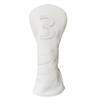 1pc Golf Club Head Cover Or 3pcs Golf Club Covers for Driver 3 Wood and Hybrids - White Golf Driver Headcover Fairway Wood Head Cover Hybrid Headcover Designed for All Brand (1pc 3 Wood Cover) view 1