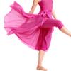 Wuchieal Dance Skirts for Women, Long Chiffon Ballet Skirt, Women's Dance Wrap Skirt with Tie (one_Size, Dark Pink) view 4